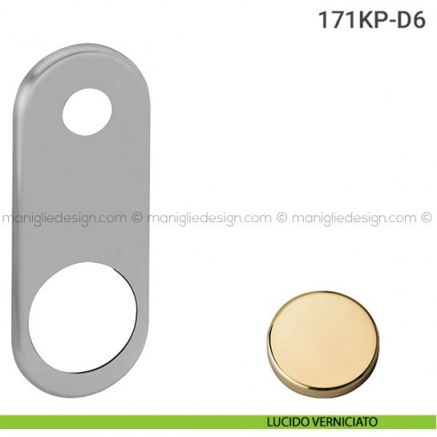 Placca per porta blindata per defender diametro 46 mm 171KP Reguitti lucido verniciato