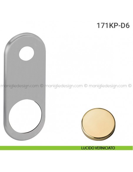 Placca per porta blindata per defender diametro 46 mm 171KP Reguitti lucido verniciato