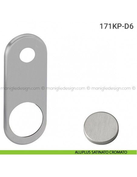 Placca per porta blindata per defender diametro 46 mm 171KP Reguitti alluminio anodizzato argento