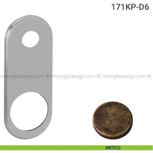 Placca per porta blindata per defender diametro 46 mm 171KP Reguitti antico