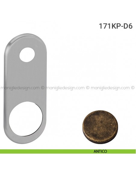 Placca per porta blindata per defender diametro 46 mm 171KP Reguitti antico