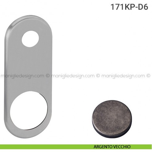Placca per porta blindata per defender diametro 46 mm 171KP Reguitti argento vecchio