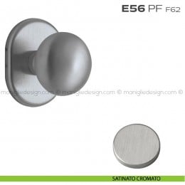 Pomolo fisso per porta Cosmo con rosetta 62x82 mm E56PF Reguitti 2