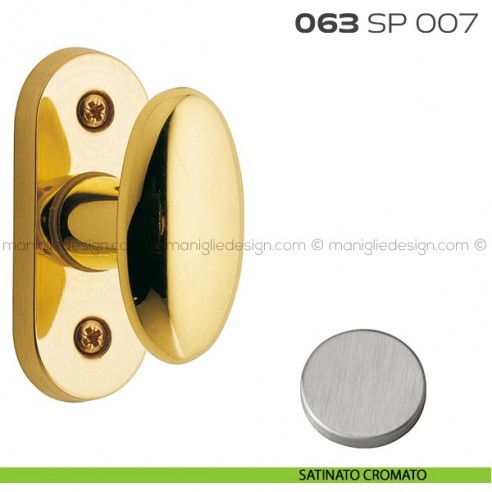 Segretino piccolo per porta con rosetta 27x67x7 mm 063SP007 Reguitti satinato cromato