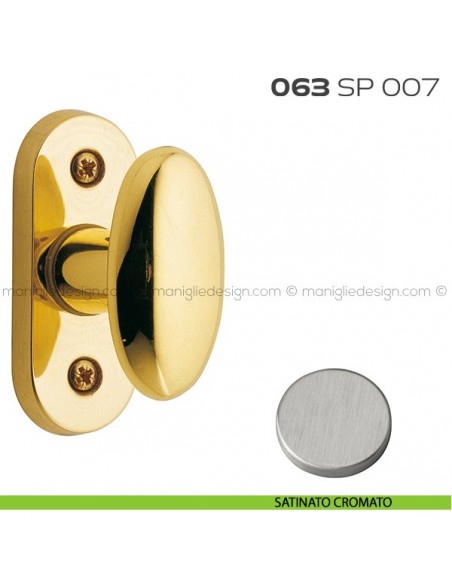 Segretino piccolo per porta con rosetta 27x67x7 mm 063SP007 Reguitti satinato cromato