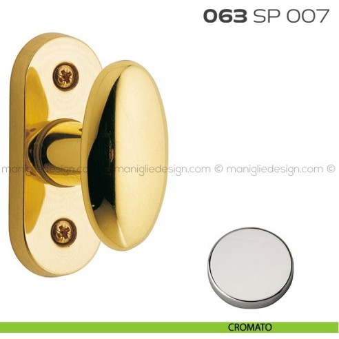 Segretino piccolo per porta con rosetta 27x67x7 mm 063SP007 Reguitti cromato