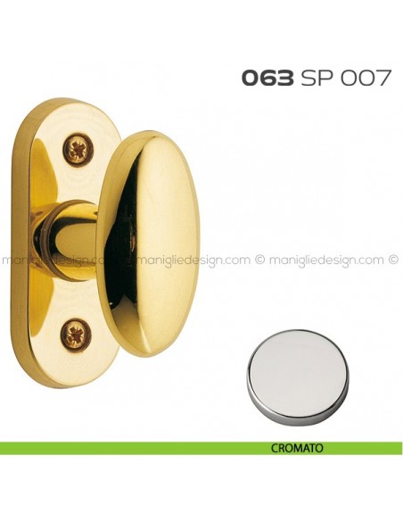 Segretino piccolo per porta con rosetta 27x67x7 mm 063SP007 Reguitti cromato