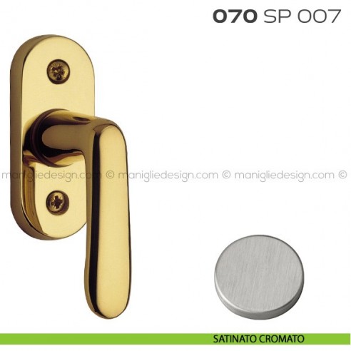 Segretino piccolo per porta con rosetta 27x67x7 mm 070SP007 Reguitti satinato cromato