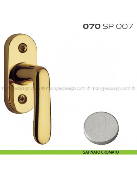 Segretino piccolo per porta con rosetta 27x67x7 mm 070SP007 Reguitti satinato cromato