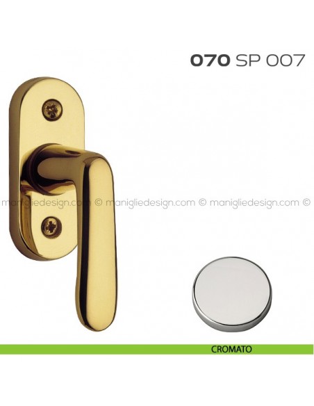 Segretino piccolo per porta con rosetta 27x67x7 mm 070SP007 Reguitti cromato