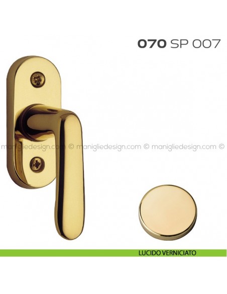 Segretino piccolo per porta con rosetta 27x67x7 mm 070SP007 Reguitti lucido verniciato