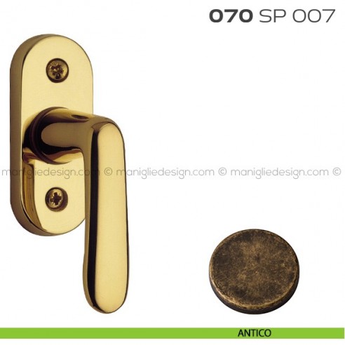 Segretino piccolo per porta con rosetta 27x67x7 mm 070SP007 Reguitti antico