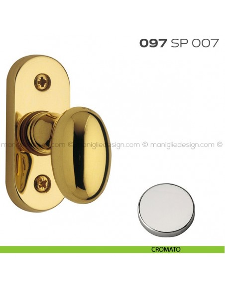 Segretino piccolo per porta con rosetta 27x67x7 mm 097SP007 Reguitti cromato