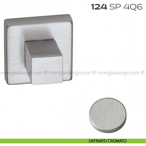 Segretino piccolo per porta con rosetta 45x45 mm 124SP4Q6 Reguitti satinato cromato
