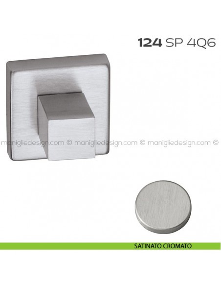Segretino piccolo per porta con rosetta 45x45 mm 124SP4Q6 Reguitti satinato cromato