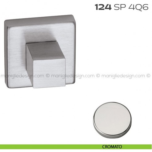 Segretino piccolo per porta con rosetta 45x45 mm 124SP4Q6 Reguitti cromato