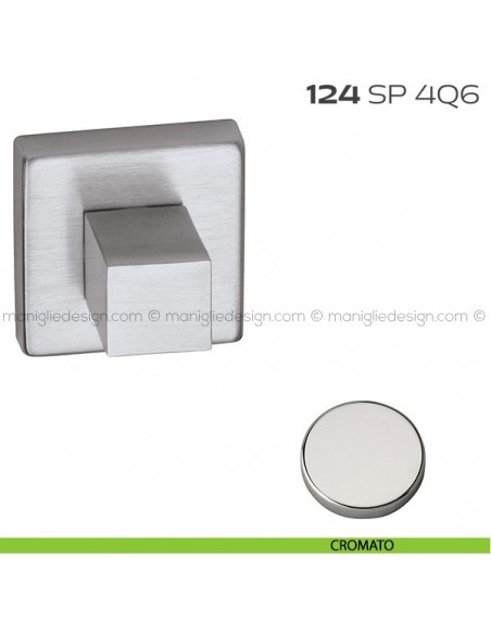 Segretino piccolo per porta con rosetta 45x45 mm 124SP4Q6 Reguitti cromato