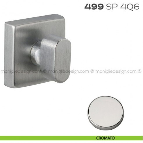 Segretino piccolo per porta con rosetta 45x45 mm 499SP4Q6 Reguitti cromato