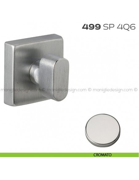 Segretino piccolo per porta con rosetta 45x45 mm 499SP4Q6 Reguitti cromato