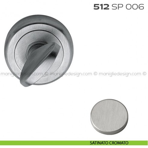Segretino piccolo per porta con rosetta diametro 50 mm 512SP006 Reguitti satinato cromato