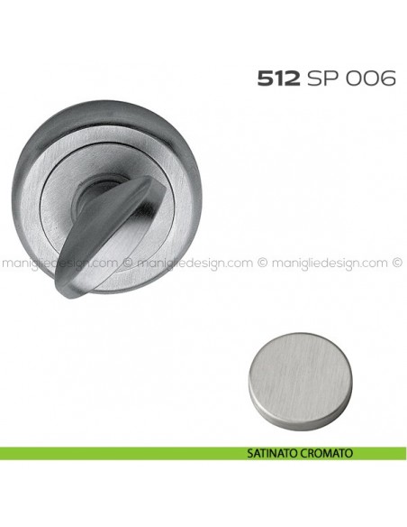 Segretino piccolo per porta con rosetta diametro 50 mm 512SP006 Reguitti satinato cromato