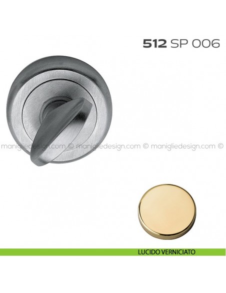 Segretino piccolo per porta con rosetta diametro 50 mm 512SP006 Reguitti lucido verniciato