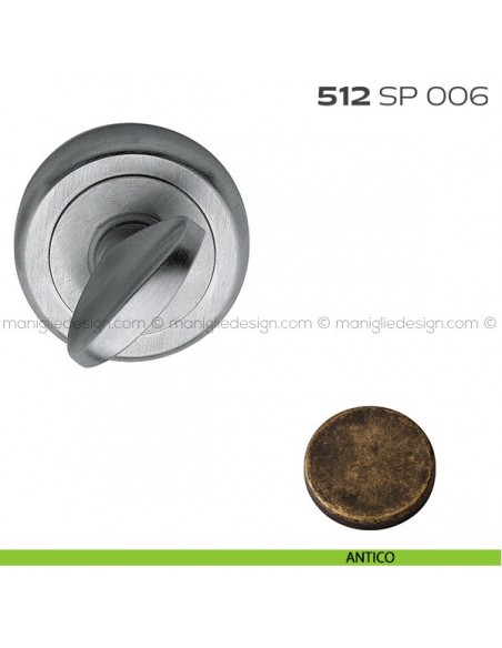 Segretino piccolo per porta con rosetta diametro 50 mm 512SP006 Reguitti antico