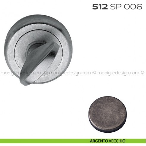 Segretino piccolo per porta con rosetta diametro 50 mm 512SP006 Reguitti argento vecchio