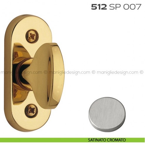 Segretino piccolo per porta con rosetta 27x67x7 mm 512SP007 Reguitti satinato cromato