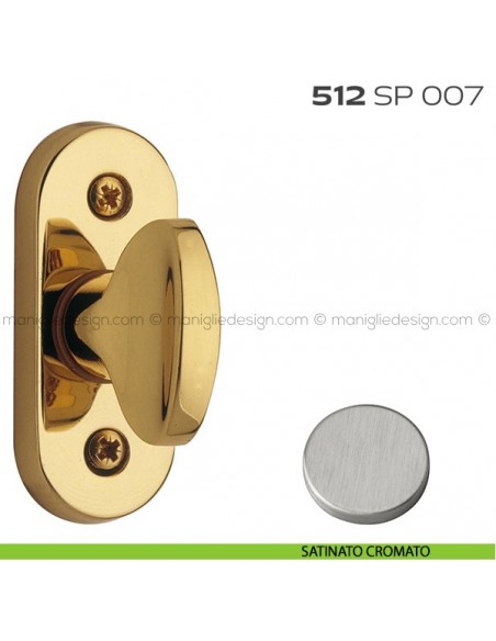 Segretino piccolo per porta con rosetta 27x67x7 mm 512SP007 Reguitti satinato cromato
