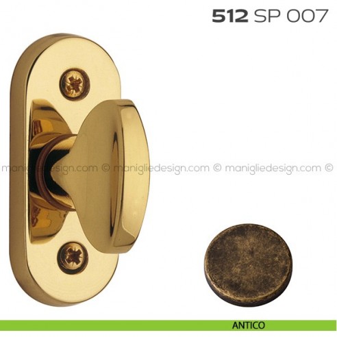 Segretino piccolo per porta con rosetta 27x67x7 mm 512SP007 Reguitti antico