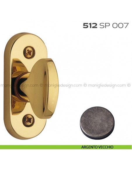 Segretino piccolo per porta con rosetta 27x67x7 mm 512SP007 Reguitti argento vecchio