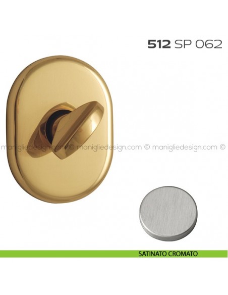 Segretino piccolo per porta con rosetta 62x82 mm 512SP062 Reguitti satinato cromato