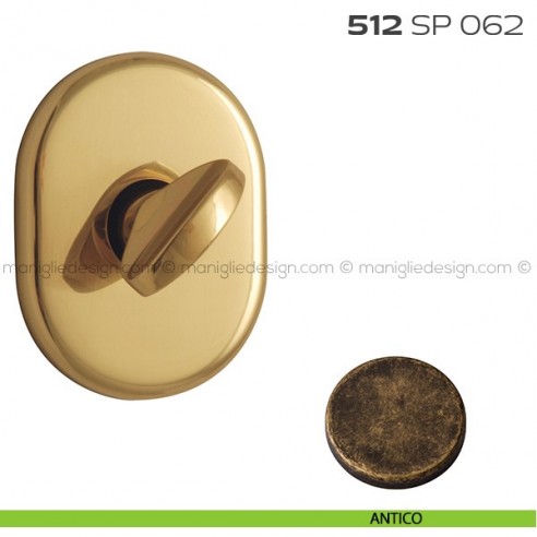Segretino piccolo per porta con rosetta 62x82 mm 512SP062 Reguitti antico