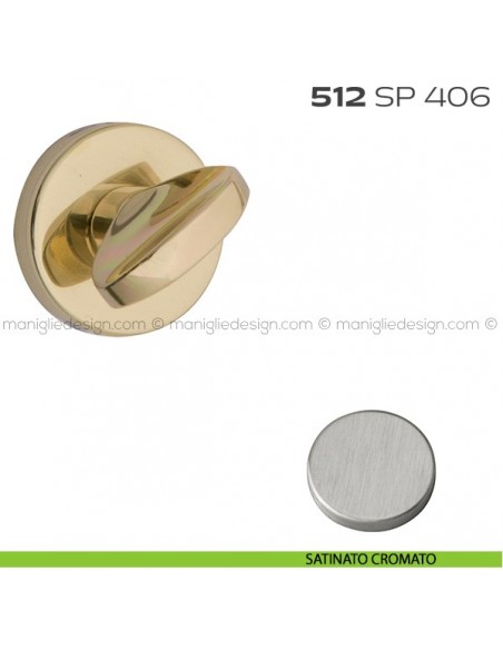 Segretino piccolo per porta con rosetta diametro 45 mm 512SP406 Reguitti satinato cromato