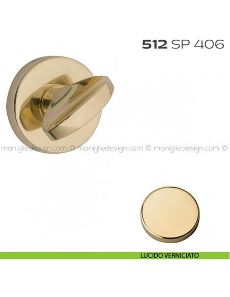 Segretino piccolo per porta con rosetta diametro 45 mm 512SP406 Reguitti lucido verniciato