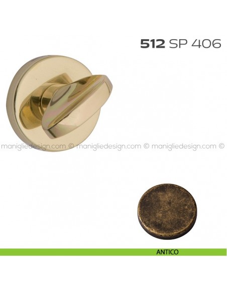 Segretino piccolo per porta con rosetta diametro 45 mm 512SP406 Reguitti antico