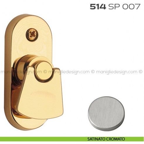 Segretino piccolo per porta con rosetta 27x67x7 mm 514SP007 Reguitti satinato cromato