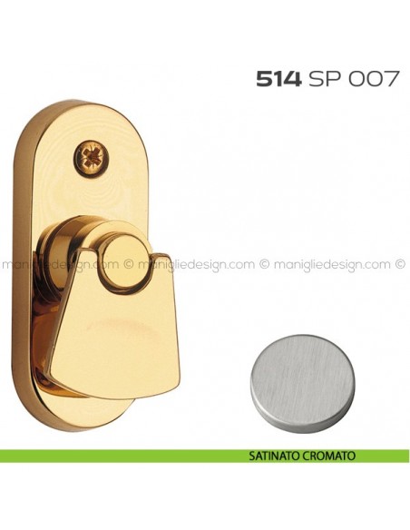 Segretino piccolo per porta con rosetta 27x67x7 mm 514SP007 Reguitti satinato cromato