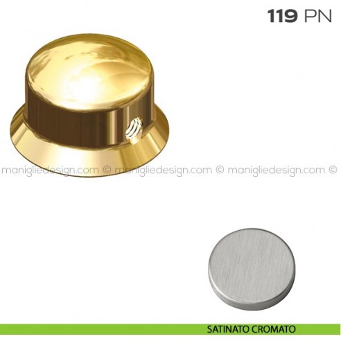 Pomolo a campana per limitatore d'apertura 119PN Reguitti satinato cromato