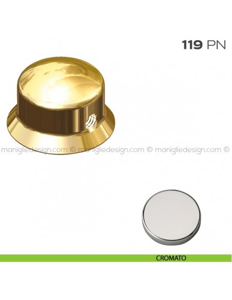 Pomolo a campana per limitatore d'apertura 119PN Reguitti cromato