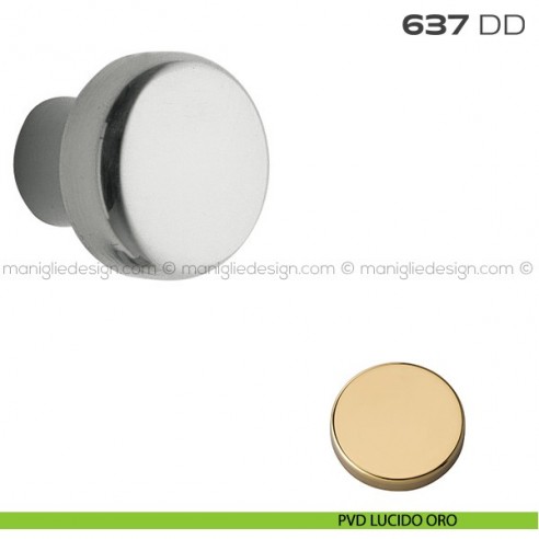 Dado diametro 20 mm con doppio filetto per troncone 637DD Reguitti PVD lucido oro