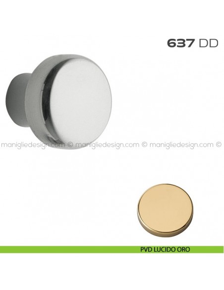 Dado diametro 20 mm con doppio filetto per troncone 637DD Reguitti PVD lucido oro