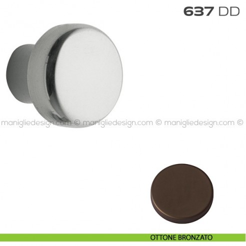 Dado diametro 20 mm con doppio filetto per troncone 637DD Reguitti ottone bronzato