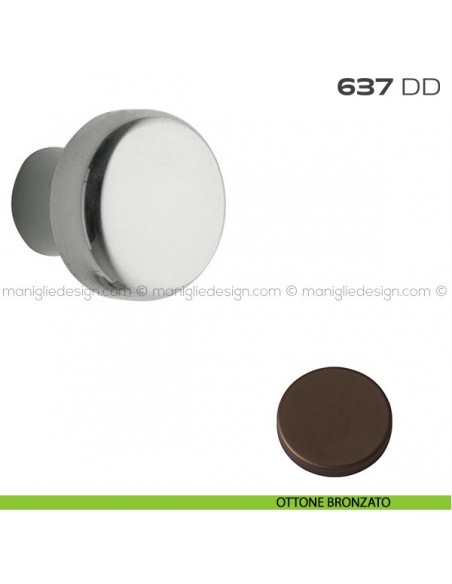 Dado diametro 20 mm con doppio filetto per troncone 637DD Reguitti ottone bronzato