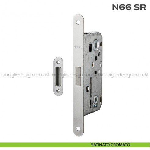 Serratura magnetica WC entrata 50 mm N66 SR Reguitti satinato cromato