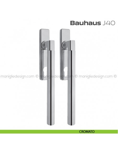 Maniglione per alzante scorrevole J04 Bauhaus Reguitti accoppiato cromato