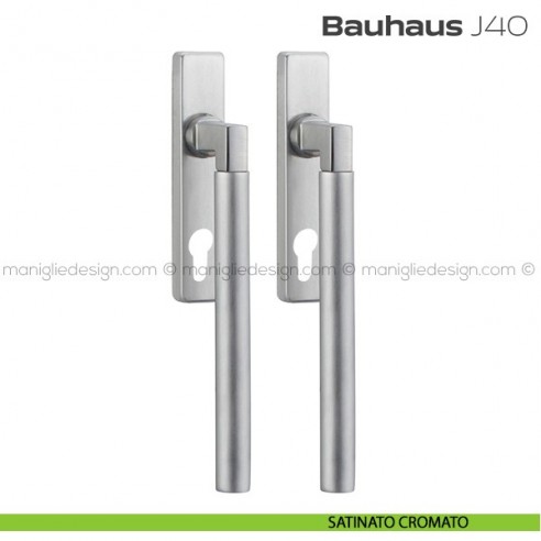 Maniglione per alzante scorrevole J04 Bauhaus Reguitti accoppiato satinato cromato