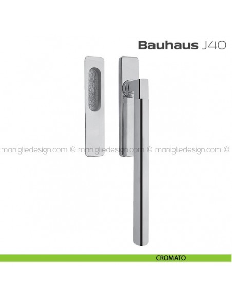 Maniglione per alzante scorrevole J04 Bauhaus singolo cromato