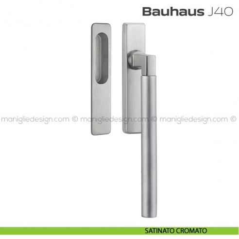 Maniglione per alzante scorrevole J04 Bauhaus singolo satinato cromato